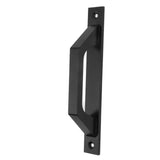 Sliding Door Handle Metal Electroplating Cabinet Barn Door Pull Handle with Mounting Screws Black - Side View