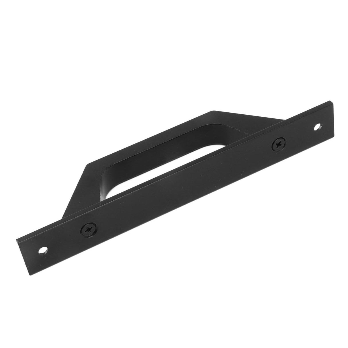 Sliding Door Handle Metal Electroplating Cabinet Barn Door Pull Handle with Mounting Screws Black