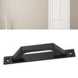 Sliding Door Handle Metal Electroplating Cabinet Barn Door Pull Handle with Mounting Screws Black