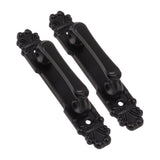 2Pcs Black Heavy Duty Door Handle Simple Installation Fashionable Door Handle 165mm 6.5in Length - Side View