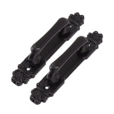 2Pcs Black Heavy Duty Door Handle Simple Installation Fashionable Door Handle 165mm 6.5in Length - Rear View