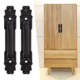 2Pcs Black Heavy Duty Door Handle Simple Installation Fashionable Door Handle 165mm 6.5in Length