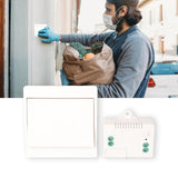 Self Powered Wireless Doorbell Long Distance Battery Free Cordless Door Bell with Receiver for Home Welcome