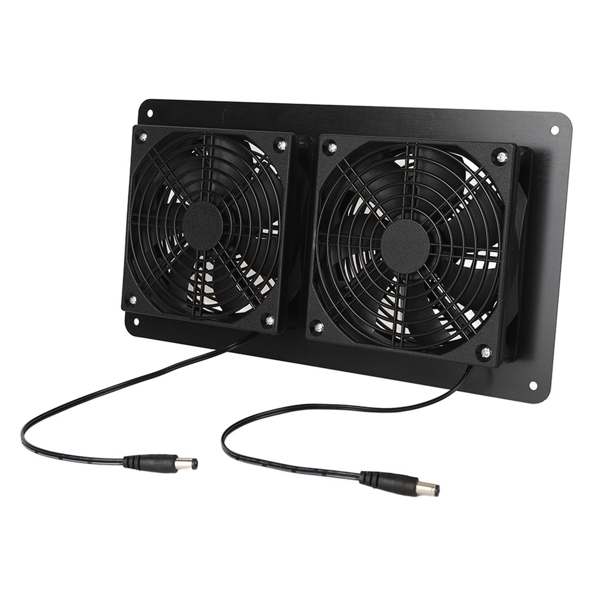 12V 20W Solar Powered Fan Kit Monocrystalline Silicon 3W Dual Cooling Fan for Car Greenhouse