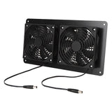 12V 20W Solar Powered Fan Kit Monocrystalline Silicon 3W Dual Cooling Fan for Car Greenhouse - Extra Image