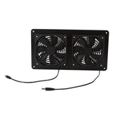 12V 20W Solar Powered Fan Kit Monocrystalline Silicon 3W Dual Cooling Fan for Car Greenhouse