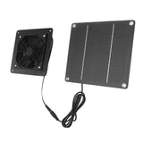 10W Solar Panel Fan Kit High Speed Solar Panel Powered Fan with 150cm Cable Protection Net for Pet House Greenhouse