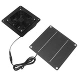 10W Solar Panel Fan Kit High Speed Solar Panel Powered Fan with 150cm Cable Protection Net for Pet House Greenhouse - 45-Degree Angle