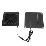 10W Solar Panel Fan Kit High Speed Solar Panel Powered Fan with 150cm Cable Protection Net for Pet House Greenhouse - Rear View