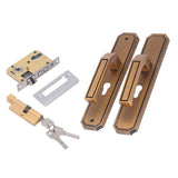 Front Exterior Door Handle Lockset Aluminum Alloy Silent Home Door Handle Lock with Keys for Bedroom Hotel Balcony