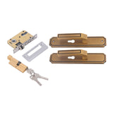Front Exterior Door Handle Lockset Aluminum Alloy Silent Home Door Handle Lock with Keys for Bedroom Hotel Balcony