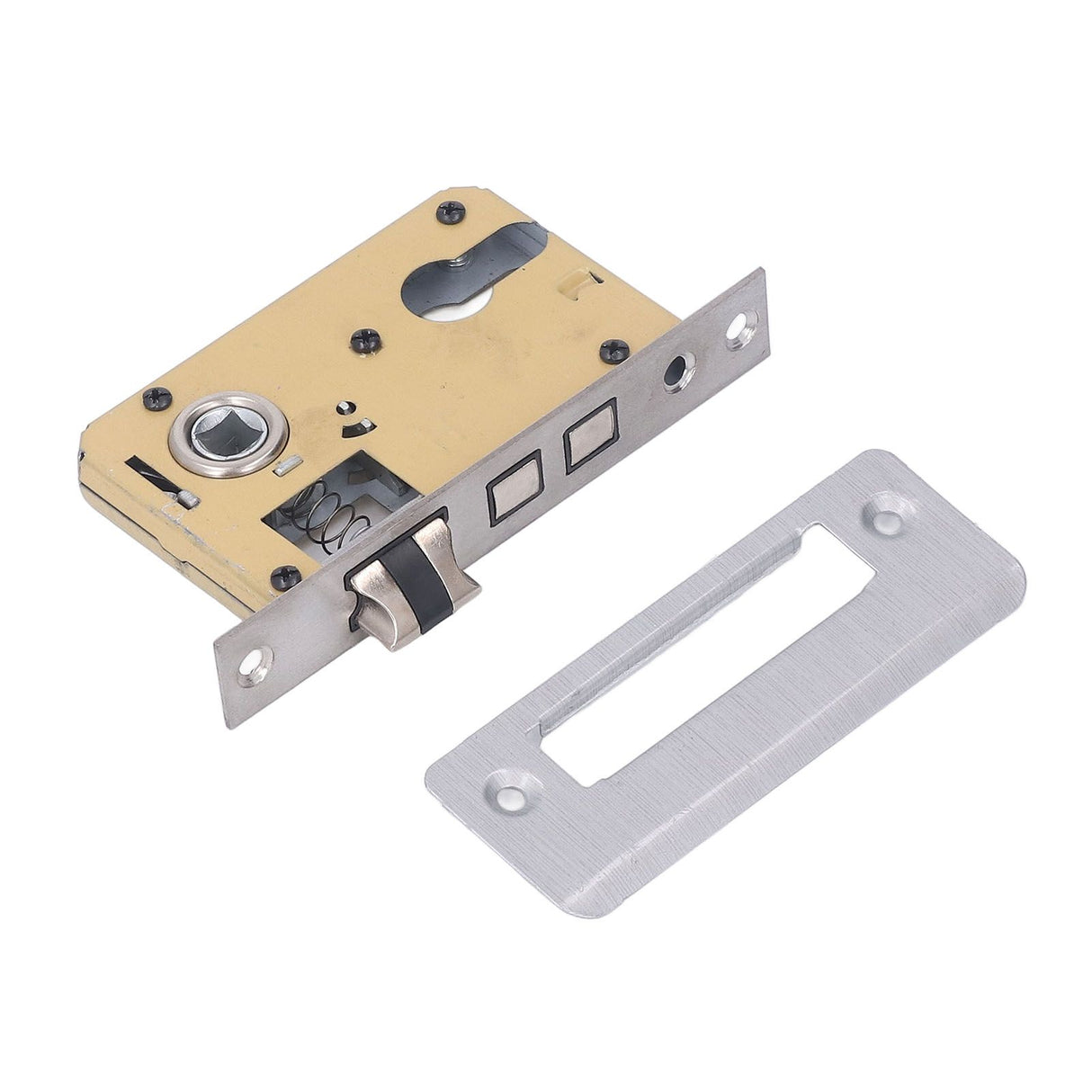 Front Exterior Door Handle Lockset Aluminum Alloy Silent Home Door Handle Lock with Keys for Bedroom Hotel Balcony