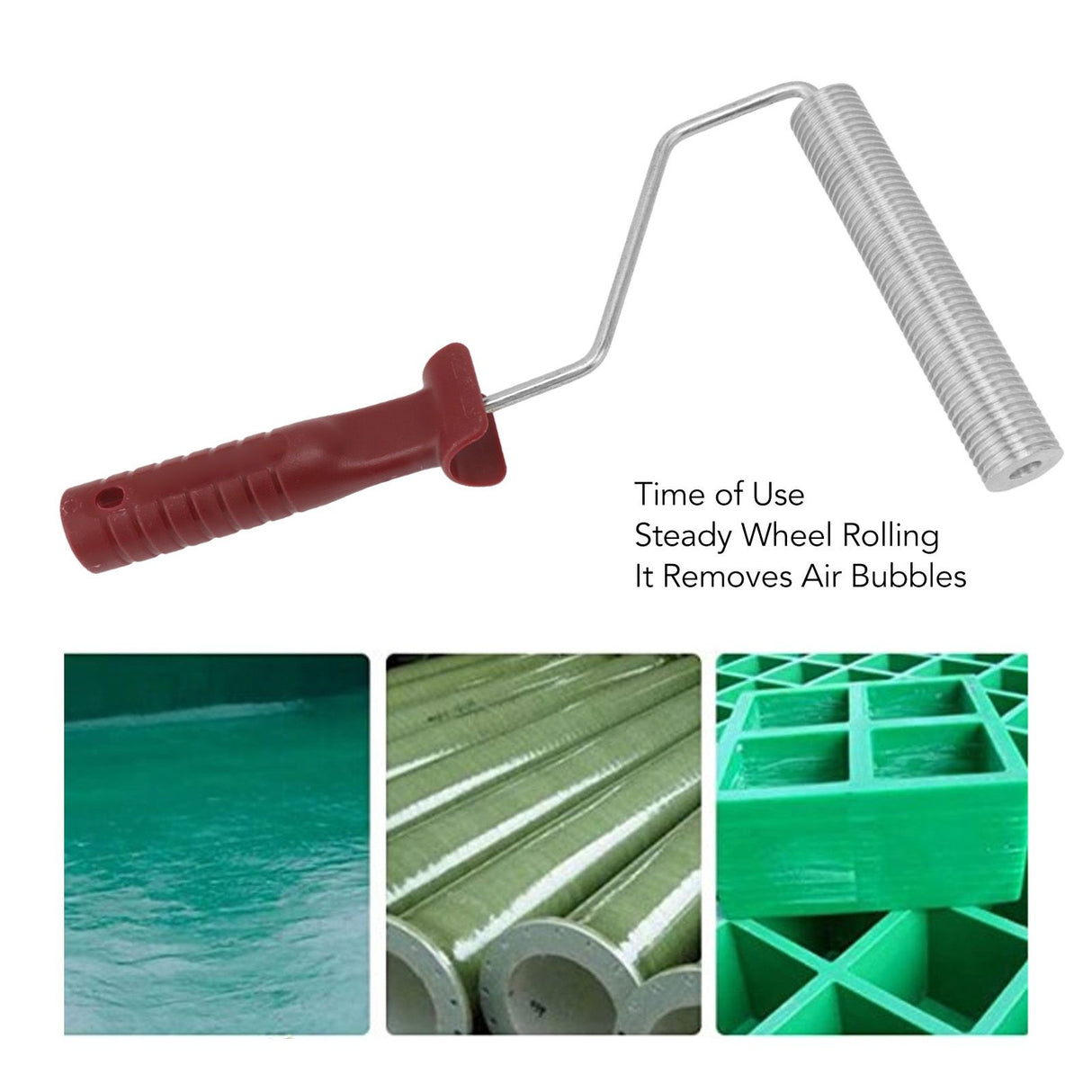 Fiberglass Roller Professional Bubble Remove Roller for Tub Shower Bathtub Boat Repair