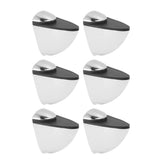 6Pcs K169 Glass Clamp Portable Fish Mouth Clamp Adjustable Glass Shelf Bracket Holder for Home Shop Office - 45-Degree Angle