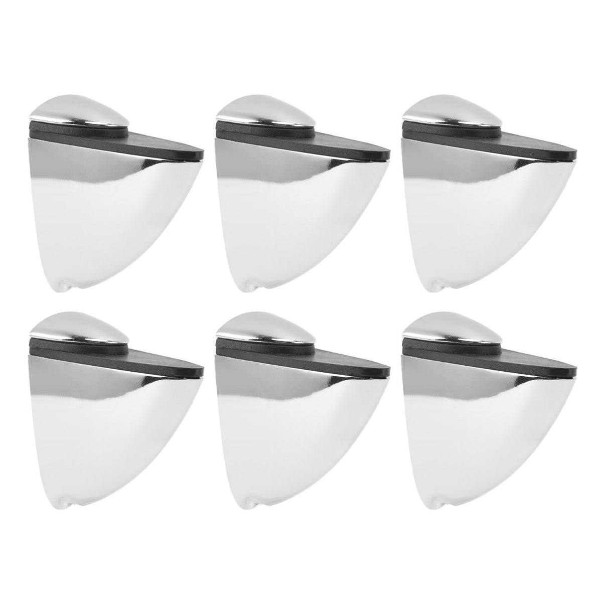 6Pcs K169 Glass Clamp Portable Fish Mouth Clamp Adjustable Glass Shelf Bracket Holder for Home Shop Office