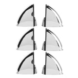 6Pcs K169 Glass Clamp Portable Fish Mouth Clamp Adjustable Glass Shelf Bracket Holder for Home Shop Office - Low Angle