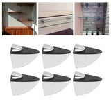6Pcs K169 Glass Clamp Portable Fish Mouth Clamp Adjustable Glass Shelf Bracket Holder for Home Shop Office - Extra Image