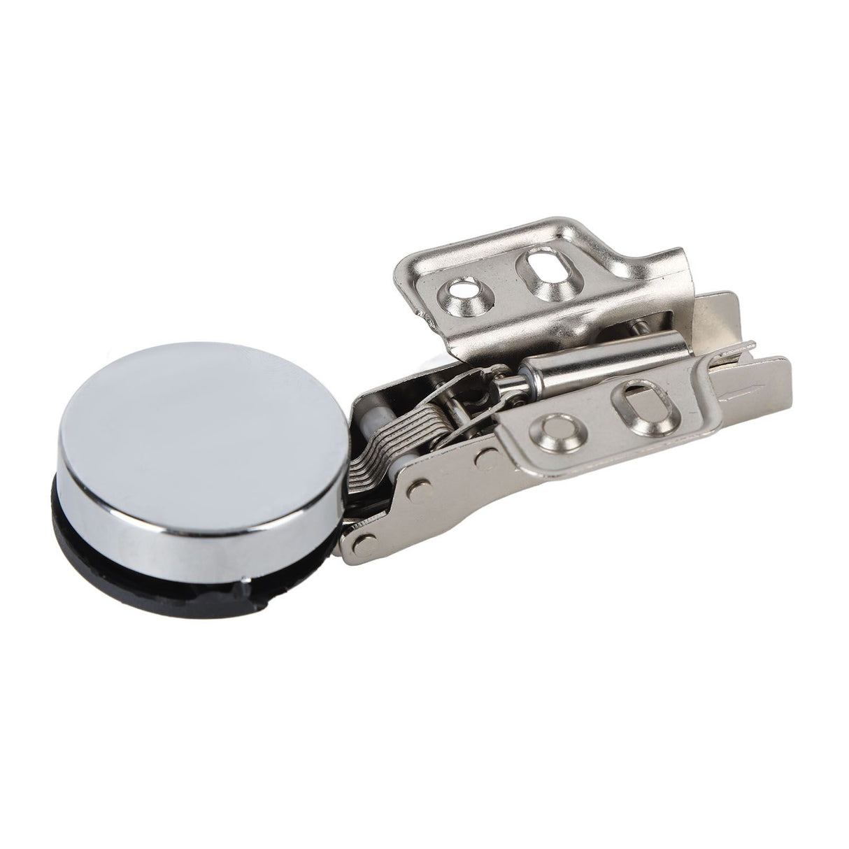 2Set Stainless Steel 201 Cabinet Glass Door Hinge 35 Cup Glass Door Damping Buffer Hinge Middle Bend Half Overlay 9mm