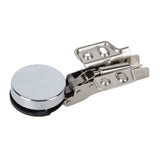 2Set Stainless Steel 201 Cabinet Glass Door Hinge 35 Cup Glass Door Damping Buffer Hinge Middle Bend Half Overlay 9mm - Extra Image