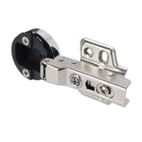 2Set Stainless Steel 201 Cabinet Glass Door Hinge 35 Cup Glass Door Damping Buffer Hinge Middle Bend Half Overlay 9mm
