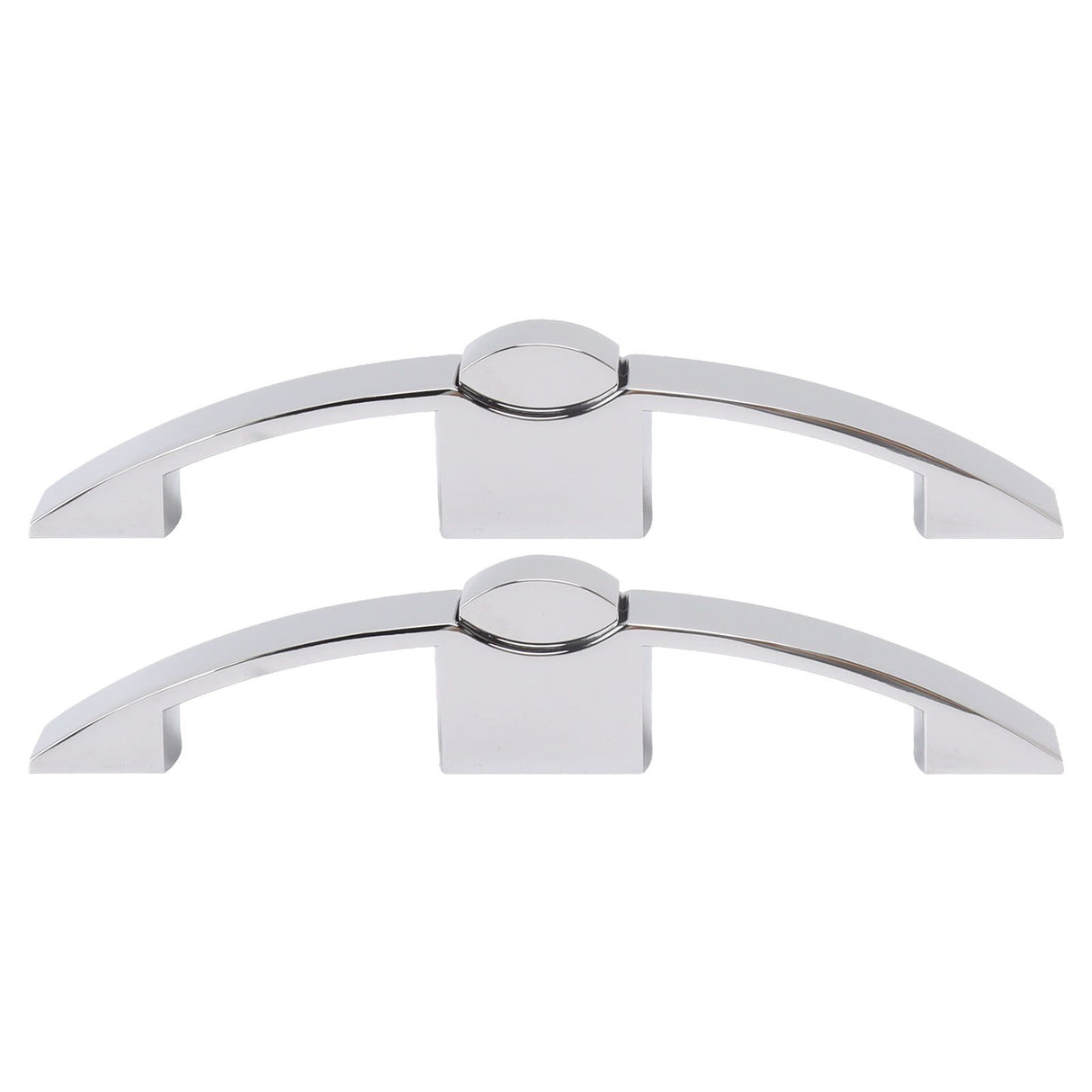 2 Set Push Button Latch Cabinet Lock Cupboard Knob Latch Lock With Handle For RV Motorhome Boat 128mm Hole Spacing (chrome)