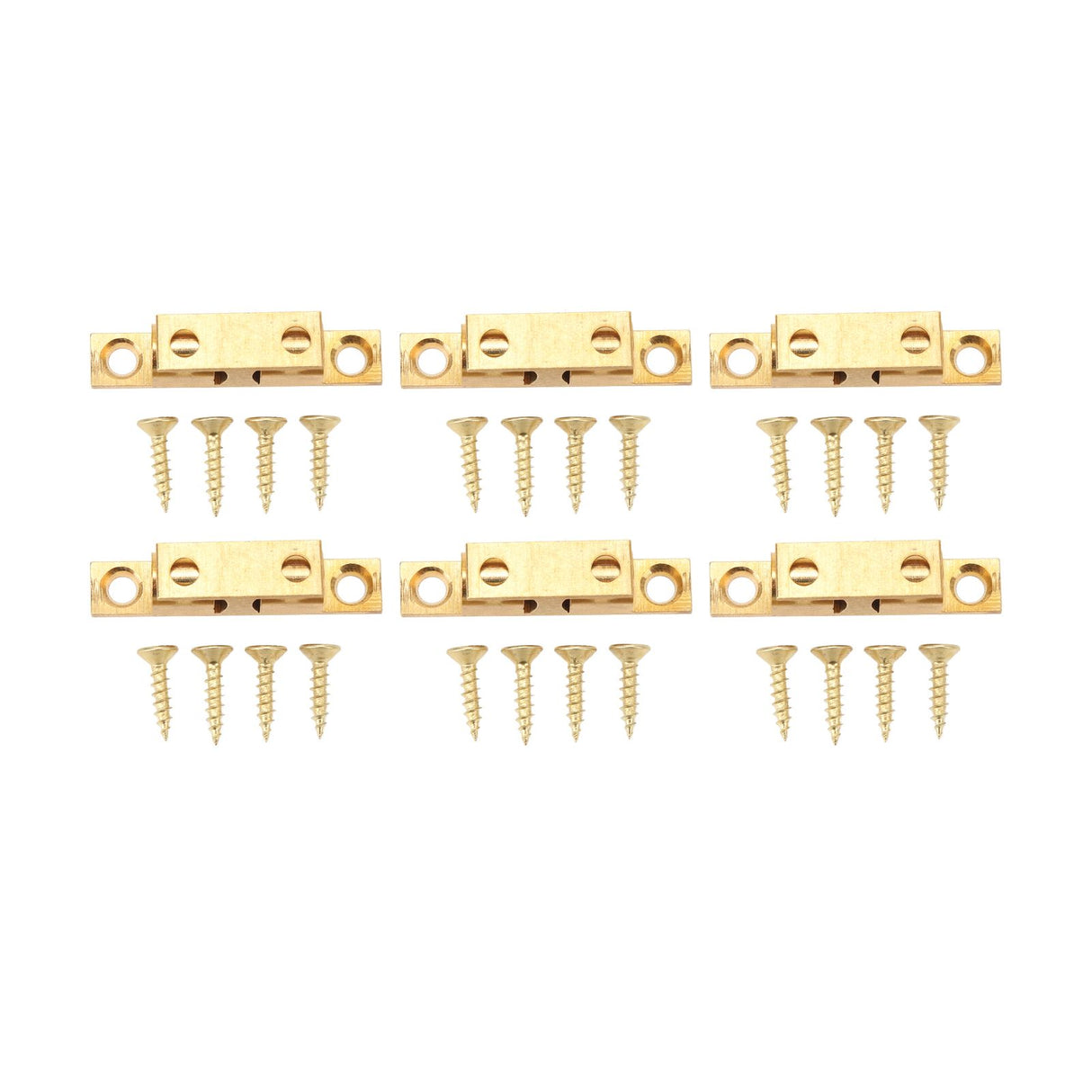 6 Set Cabinet Door Catch Brass Cabinet Door Closet Ball Tension Catch Latch with Gold Screw for Most Cabinets 60mm / 2.4in