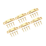 6 Set Cabinet Door Catch Brass Cabinet Door Closet Ball Tension Catch Latch with Gold Screw for Most Cabinets 60mm / 2.4in - Front View