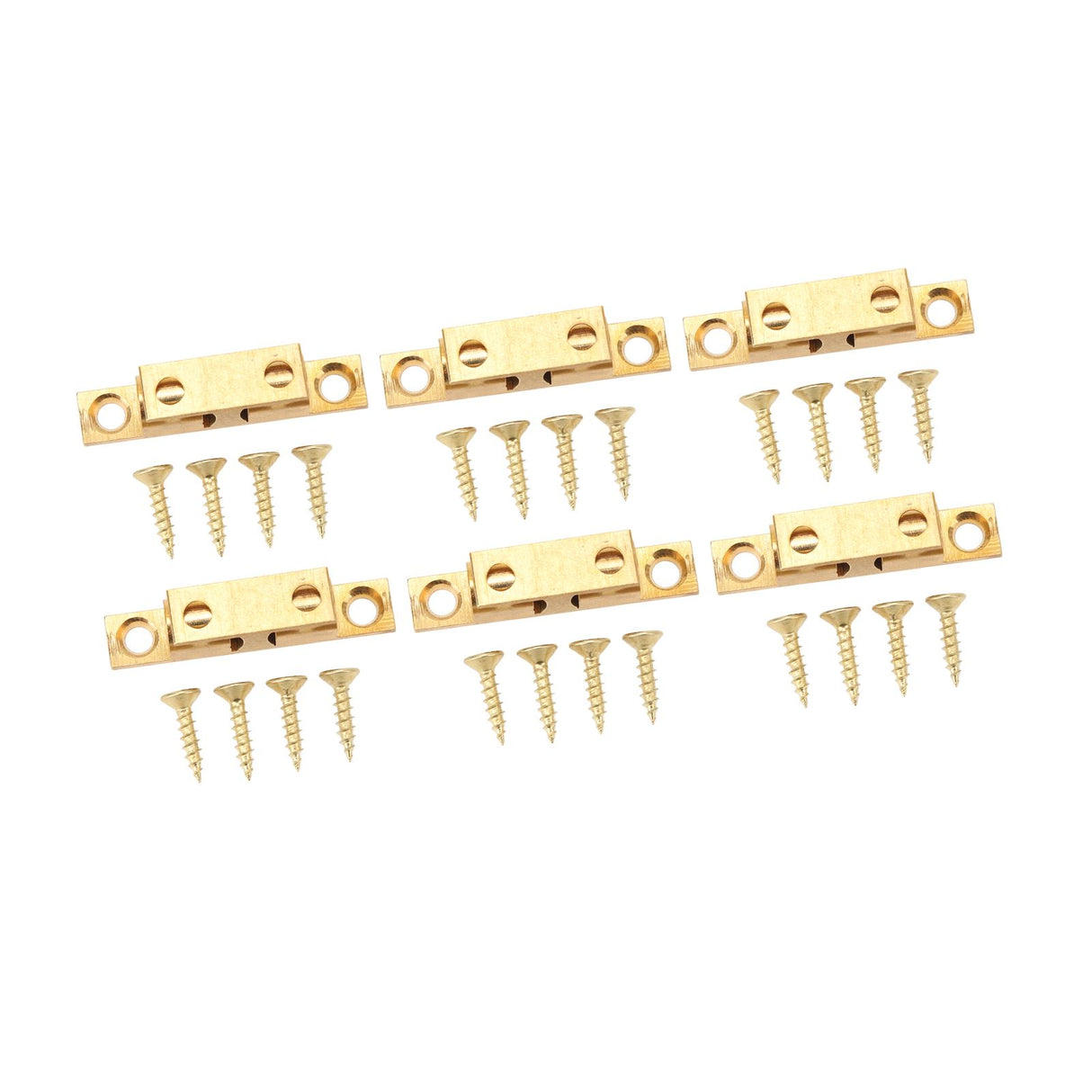 6 Set Cabinet Door Catch Brass Cabinet Door Closet Ball Tension Catch Latch with Gold Screw for Most Cabinets 60mm / 2.4in