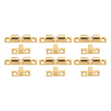 6 Set Cabinet Door Catch Brass Cabinet Door Closet Ball Tension Catch Latch with Gold Screw for Most Cabinets 60mm / 2.4in