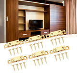 6 Set Cabinet Door Catch Brass Cabinet Door Closet Ball Tension Catch Latch with Gold Screw for Most Cabinets 60mm / 2.4in - Extra Image