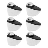 12PCS Glass Partition Clamps Panel Fixing Clip Desk Divider Support Clamp Glossy Finish 1‑10mm