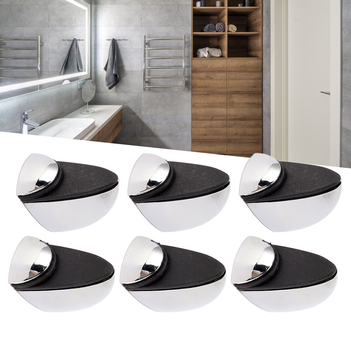 12PCS Glass Partition Clamps Panel Fixing Clip Desk Divider Support Clamp Glossy Finish 1‑10mm