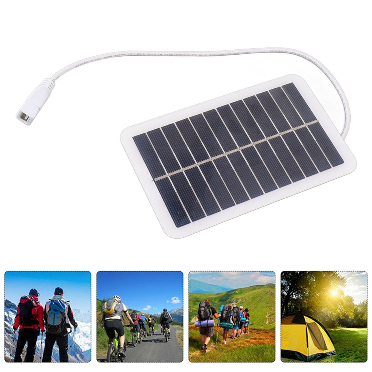 Mini Solar Panels Polycrystalline Silicon 2W 5V Portable USB Solar Panel Charger for Emergency