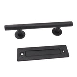 Sliding Barn Door Handle Black Carbon Steel Barn Door Handle for Cabinets Wardrobes