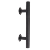 Sliding Barn Door Handle Black Carbon Steel Barn Door Handle for Cabinets Wardrobes - Close-Up Angle