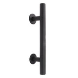 Sliding Barn Door Handle Black Carbon Steel Barn Door Handle for Cabinets Wardrobes - Low Angle