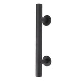 Sliding Barn Door Handle Black Carbon Steel Barn Door Handle for Cabinets Wardrobes - Extra Image