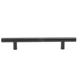 10PCS Cabinet Door T Handle Stainless Steel Modern Wardrobe Drawer Pull Handle for Bedroom Living Room Black - Front View