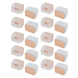 20Pcs Chair Leg Protector for Hardwood Floor Rubber Felt Furniture Pad Cover Non Scratches Noise Transparent Rectangle L