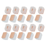 20Pcs Chair Leg Protector for Hardwood Floor Rubber Felt Furniture Pad Cover Non Scratches Noise Transparent Rectangle L - Low Angle
