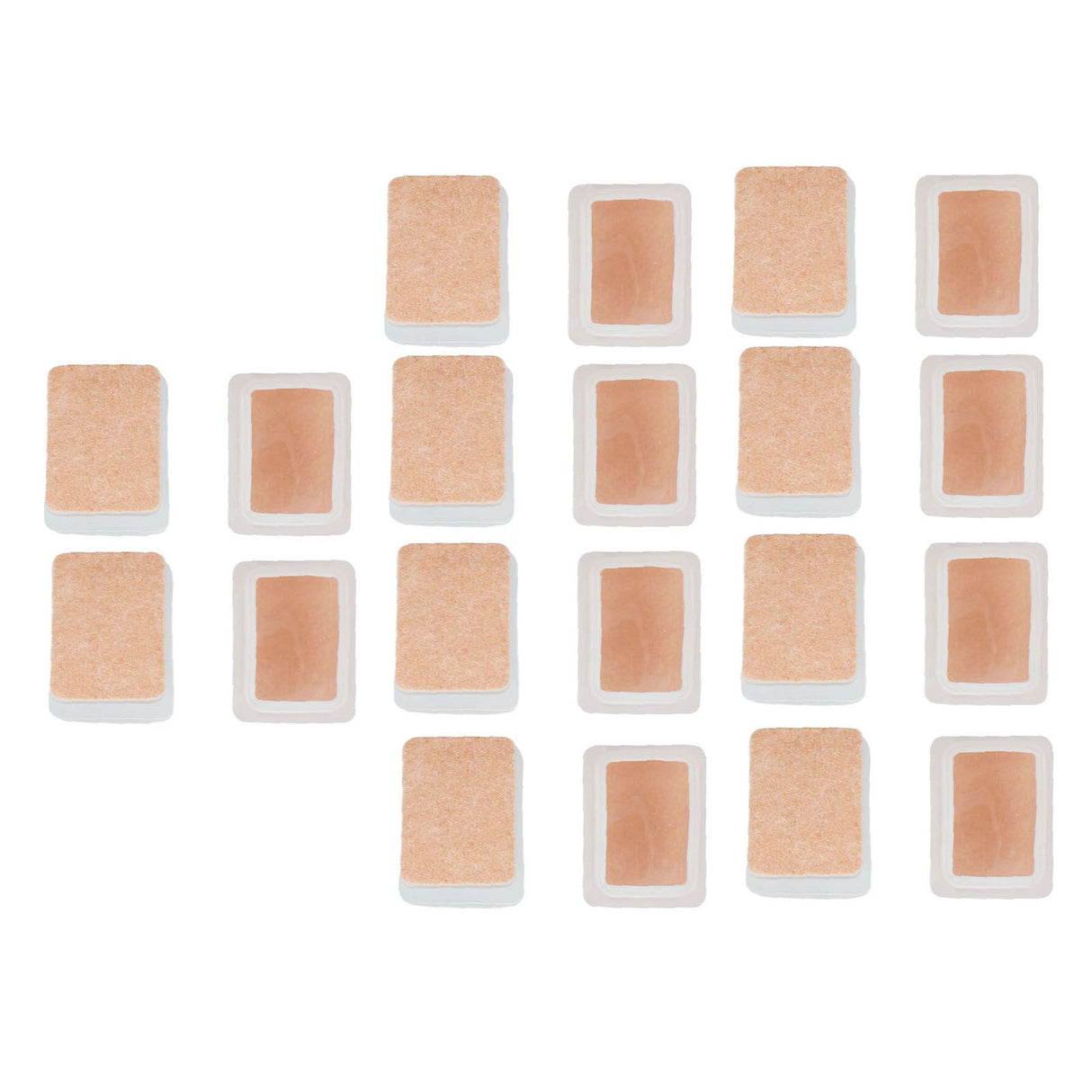 20Pcs Chair Leg Protector for Hardwood Floor Rubber Felt Furniture Pad Cover Non Scratches Noise Transparent Rectangle L