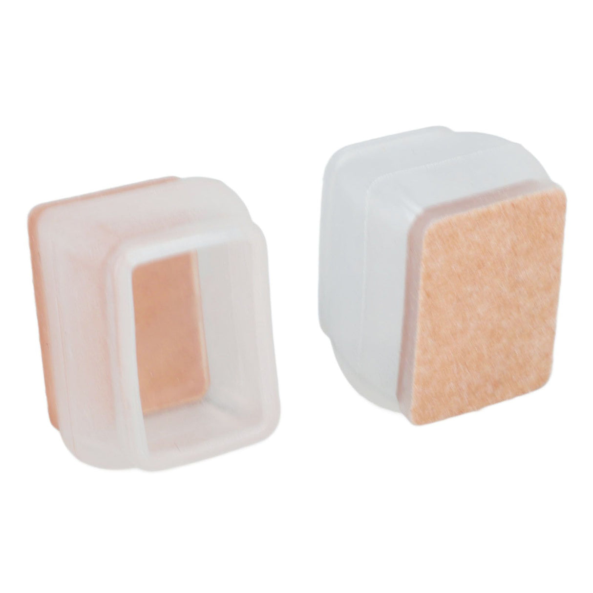 20Pcs Chair Leg Protector for Hardwood Floor Rubber Felt Furniture Pad Cover Non Scratches Noise Transparent Rectangle L
