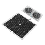 25W Solar Panel Fan Kit IPX65 Waterproof Low Noise Efficient Solar Powered Dual Fan for Chicken Coop Kennel Barn