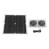 25W Solar Panel Fan Kit IPX65 Waterproof Low Noise Efficient Solar Powered Dual Fan for Chicken Coop Kennel Barn