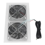 25W Solar Panel Fan Kit IPX65 Waterproof Low Noise Efficient Solar Powered Dual Fan for Chicken Coop Kennel Barn - Extra Image