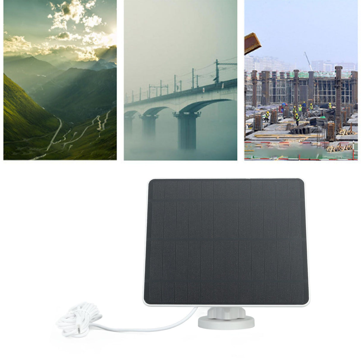 5W Solar Panel for Camera Waterproof High Efficiency Monocrystalline Silicon Outdoor Camera Solar Powered