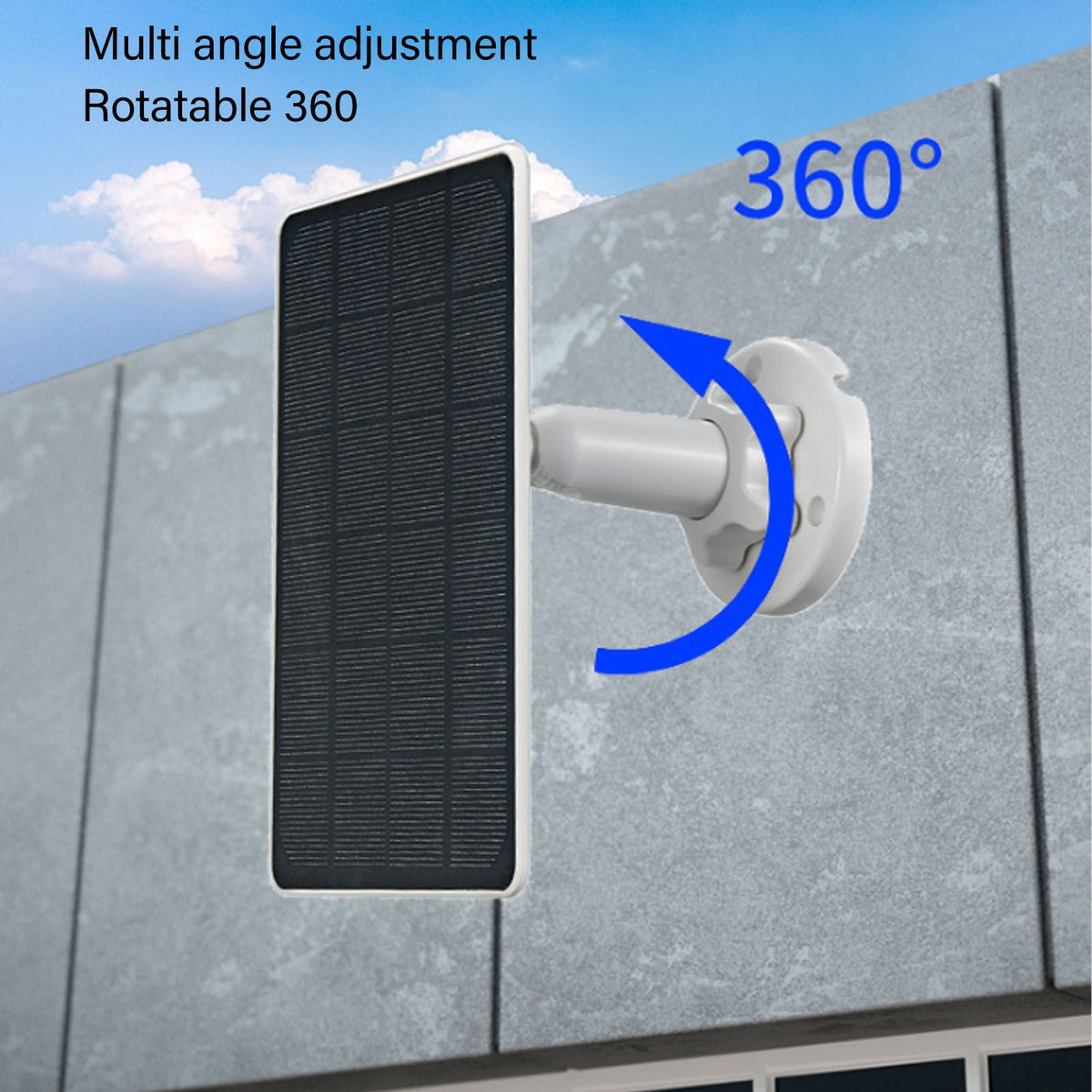 5W Solar Panel for Camera Waterproof High Efficiency Monocrystalline Silicon Outdoor Camera Solar Powered