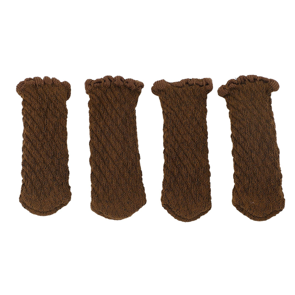 20Pcs Thickened Knitted Table Chair Leg Floor Protectors Covers Furniture Leg Socks for Hardwood Floors Elegant Chocolate