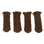 20Pcs Thickened Knitted Table Chair Leg Floor Protectors Covers Furniture Leg Socks for Hardwood Floors Elegant Chocolate