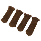 20Pcs Thickened Knitted Table Chair Leg Floor Protectors Covers Furniture Leg Socks for Hardwood Floors Elegant Chocolate